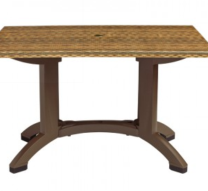 Atlanta 48"x32" Table Wicker Decor