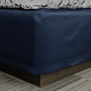 KTX Shantung Box Spring Cover Queen Navy BCNAVQN
