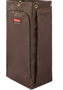 RUBBERMAID 1966885 34 Gallon Brown High Capacity Vinyl Janitor Cart Bag