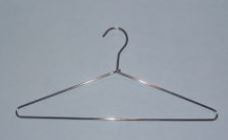 STYLES HANGER 1070. 17" Long X 4 Mil Thick Chrome-Plated Metal Hanger - Regular Hook.