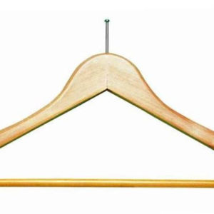 STYLES HANGER 31310. 17" Long X 1/2" Thick Shirt Hangers, No Bar - White/Chrome.