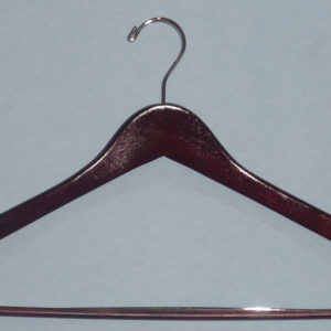 STYLES HANGER 34171.17" Long X 1/2" Thick Men's Suit with Lock Bar - Natural/Chrome.