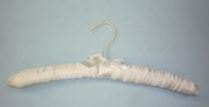 STYLES HANGER 3771-WH.Satin Padded Hanger - Regular Vinyl Coated Hook - White.