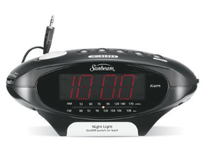 SUNBEAM®089020-000-000 MP3 Ready AM/FM Alarm Clock Radio, Black
