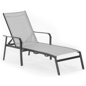 Cape Soleil Richmond Sling Chaise Lounge - Commercial Aluminum Chair - RICHCHS-1GMGRY