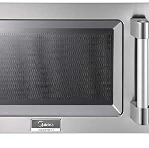 Midea Equipment 1025F1A Stainless Steel Countertop Commercial Microwave Oven, 1000W