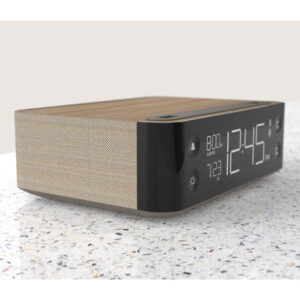 Nonstop Station A Alarm Clock Charge Station - Qi Wireless, USB, Bluetooth - NSA3-WFB