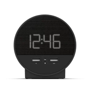 Nonstop Station O Alarm Clock w/Dual USB Charging - NSO-BK