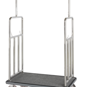 Pressto Valet Choice Bellman's Cart; Stainless Steel - 8" semi-pneumatic wheels