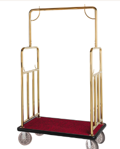 Pressto Valet Choice Bellman's Cart; Titanium Gold - 8" semi-pneumatic wheels