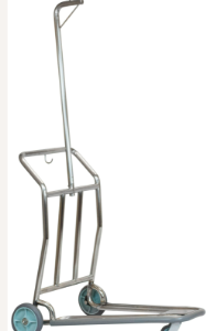 Pressto Valet Nestable Compact Luggage Carrier; Brushed Stainless Steel