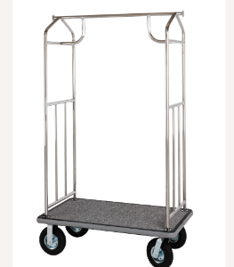 Pressto Valet , Sterling Bellman's Cart; Chrome 6" pneumatic wheels