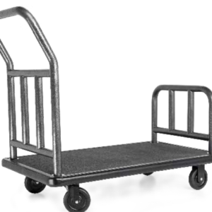 Pressto Valet Utility Cart; Coatal Finish; Black rubber mat deck; 5" wheels