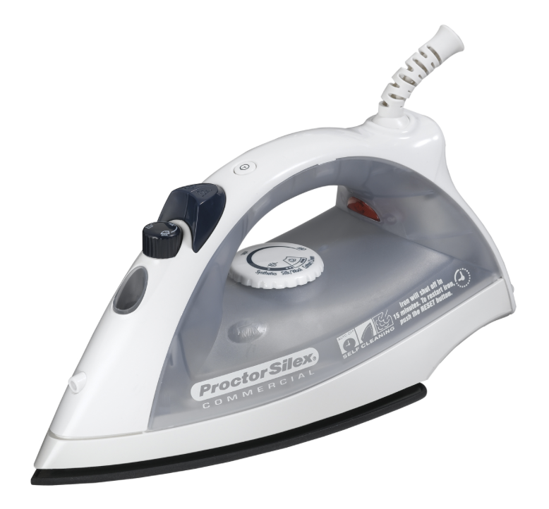 Hamilton Beach, Lightweight Steam/Spray Iron, 15 min Auto Shut Off, Gray/White - 17515
