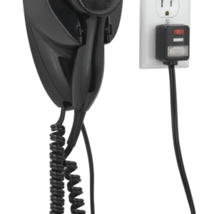 Wall Mount Hair Dryer, 1500 Watts, Auto Safety Shut Off, Toggle Switch, Nightlight on Plug, Black - 8301B