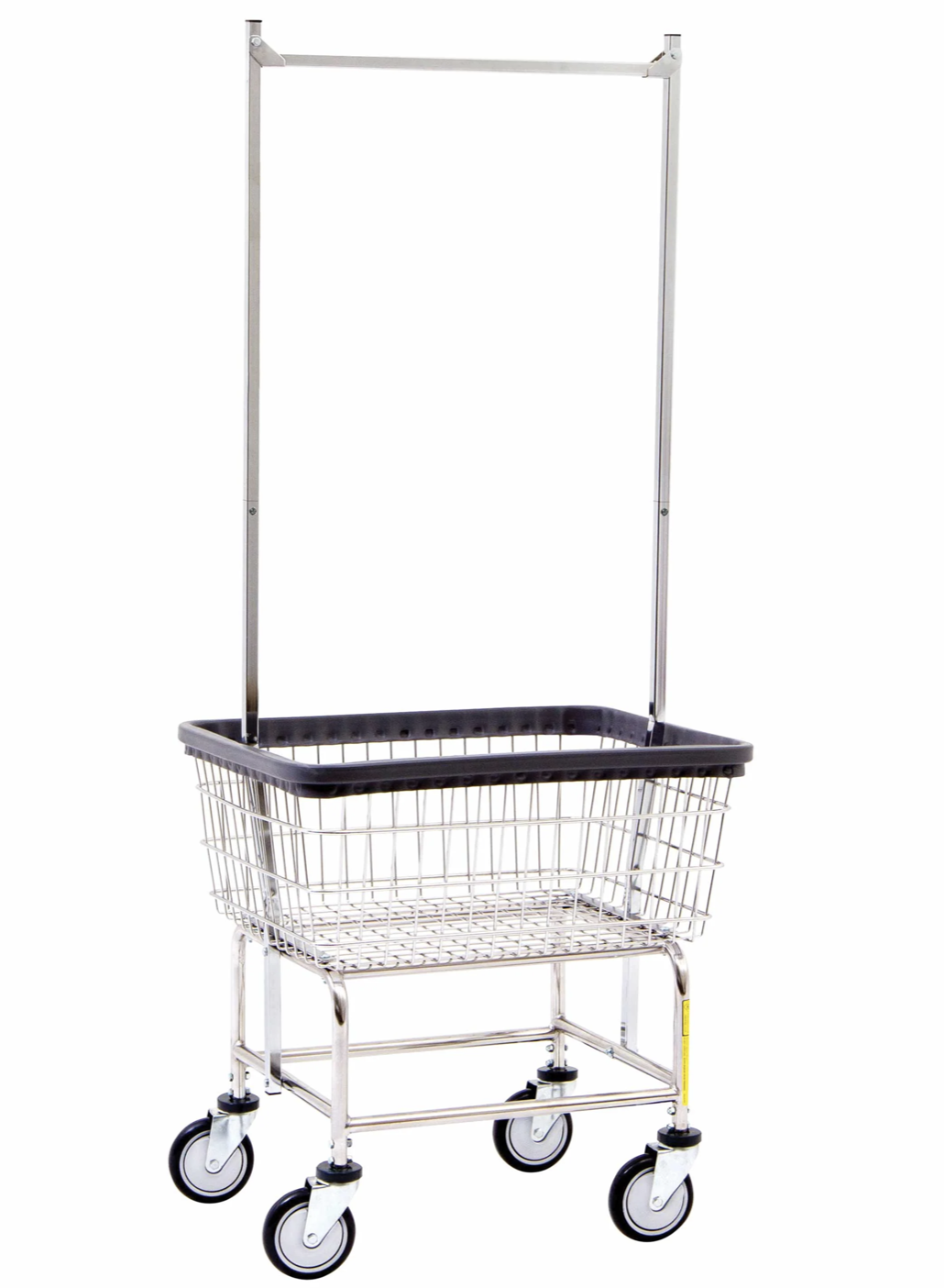 R&B, Freight Saver 100E58 Wire Cart with Double Pole Rack, Chrome