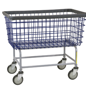 R&B, Mega Capacity "Big Dog" Laundry Cart, Gray Base, Blue Basket, 201GHB
