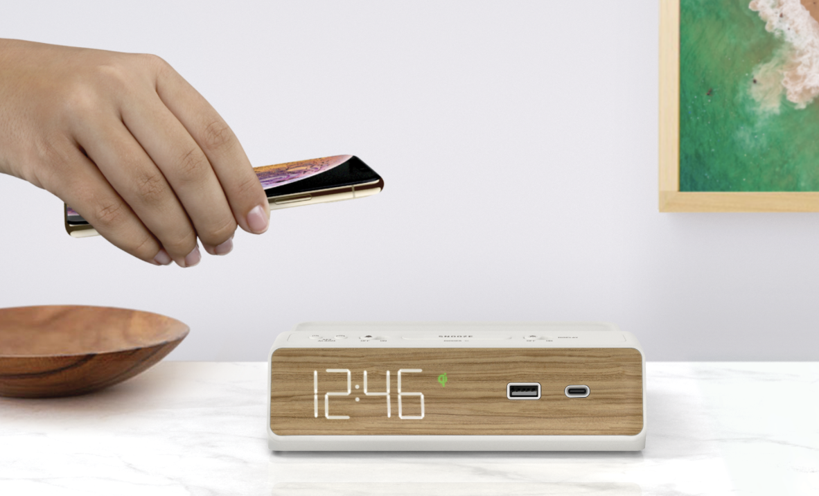 NonStop, Station W, wireless charging clock, NSW2-WW - Image 2